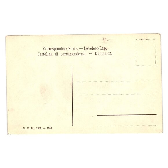 Volosca Allamarina Strandweg Vintage Postcard Correspondence 1906 Black White - Picture 2 of 2